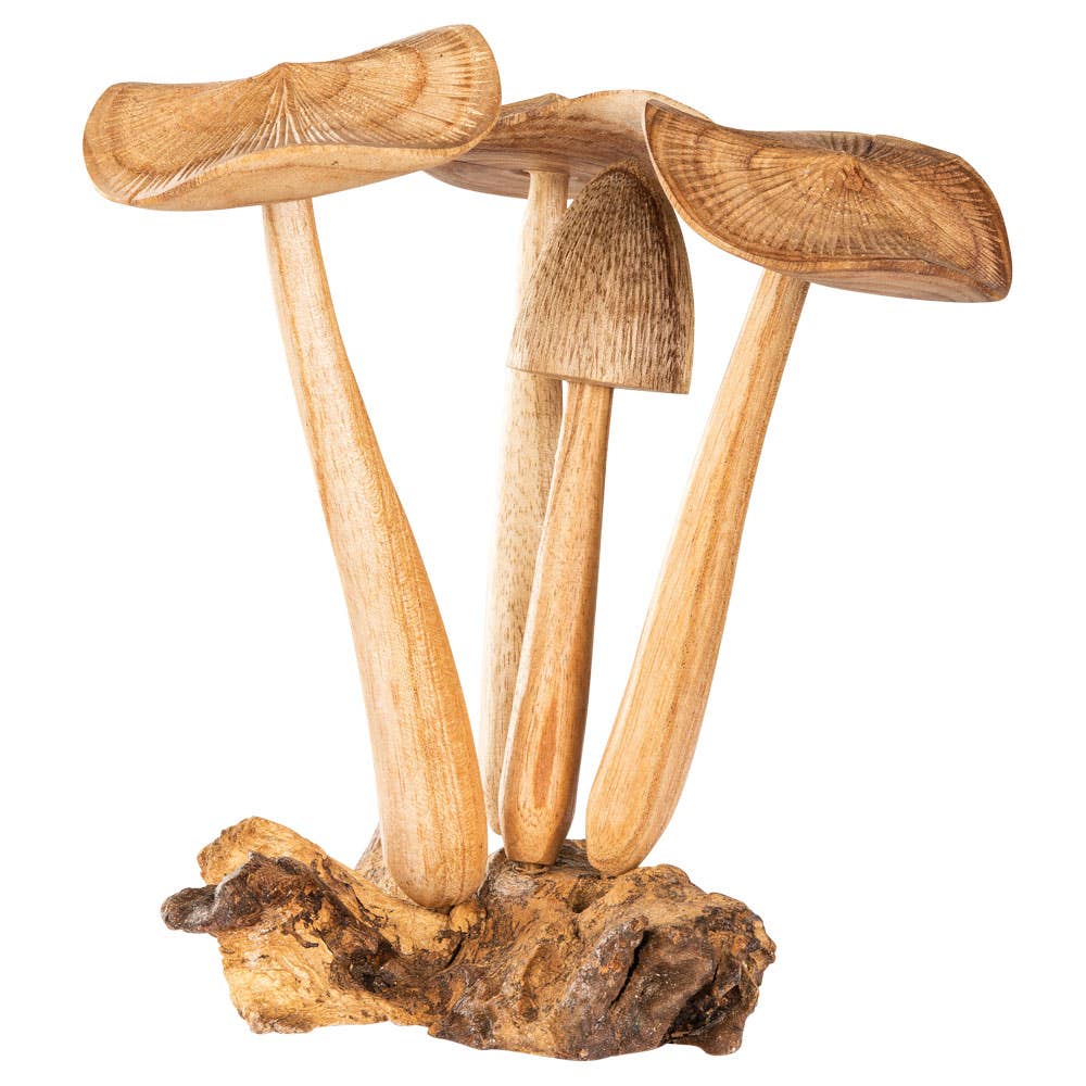 WOODEN 4 MUSHROOMS $44.99