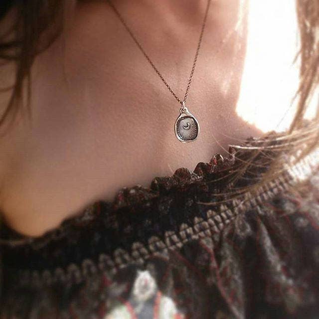 Moon Wax Seal Necklace