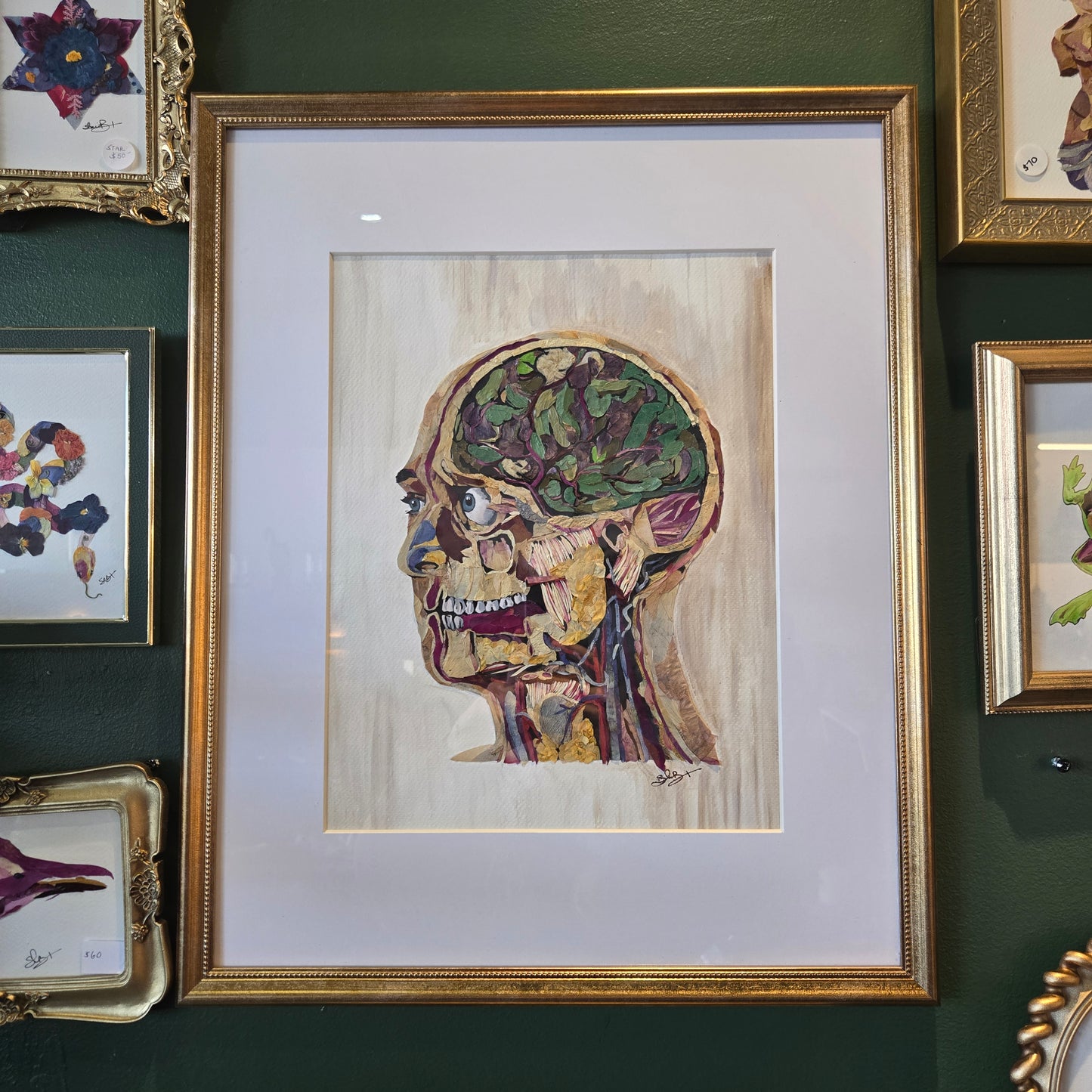 Floral Garden Art Face With Anatomy