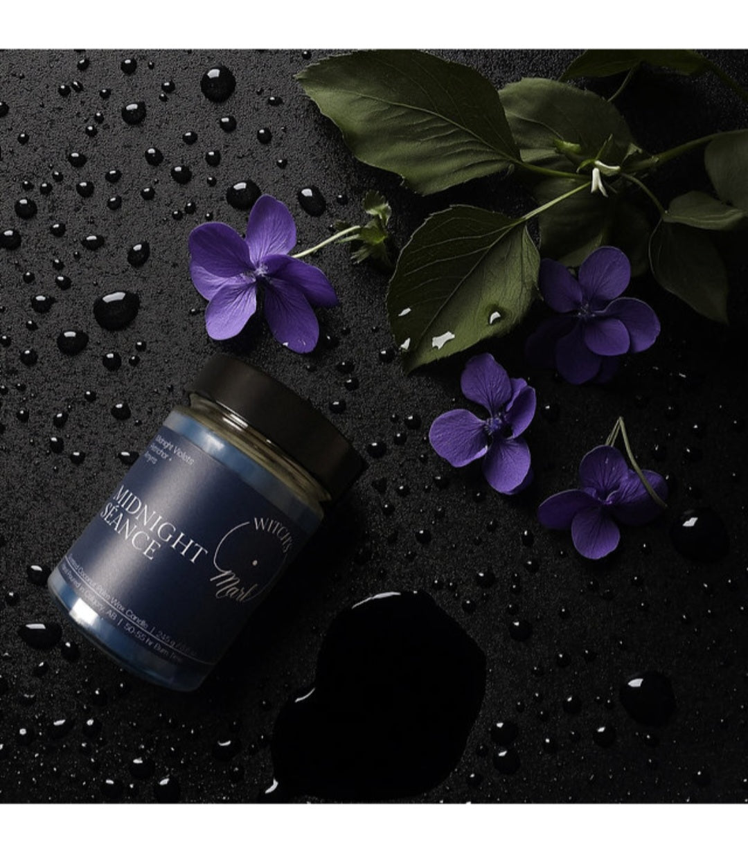 Witch's Mark Midnight Seance Crystal Candle