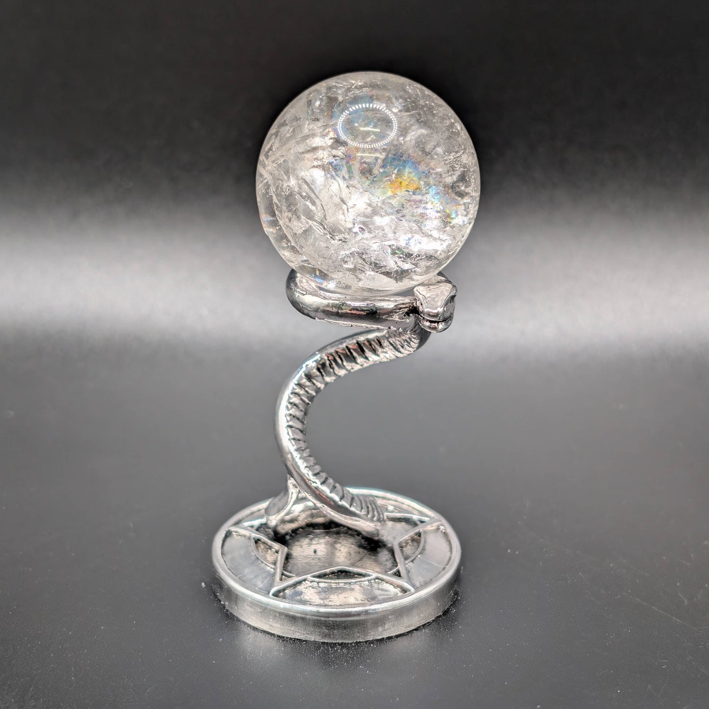 Astral Serpent Mini Sphere Stand - Silver OR Gold
