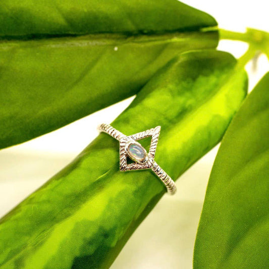 Sterling Silver Opal Starlight Ring