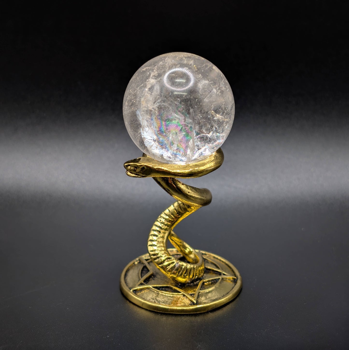 Astral Serpent Mini Sphere Stand - Silver OR Gold