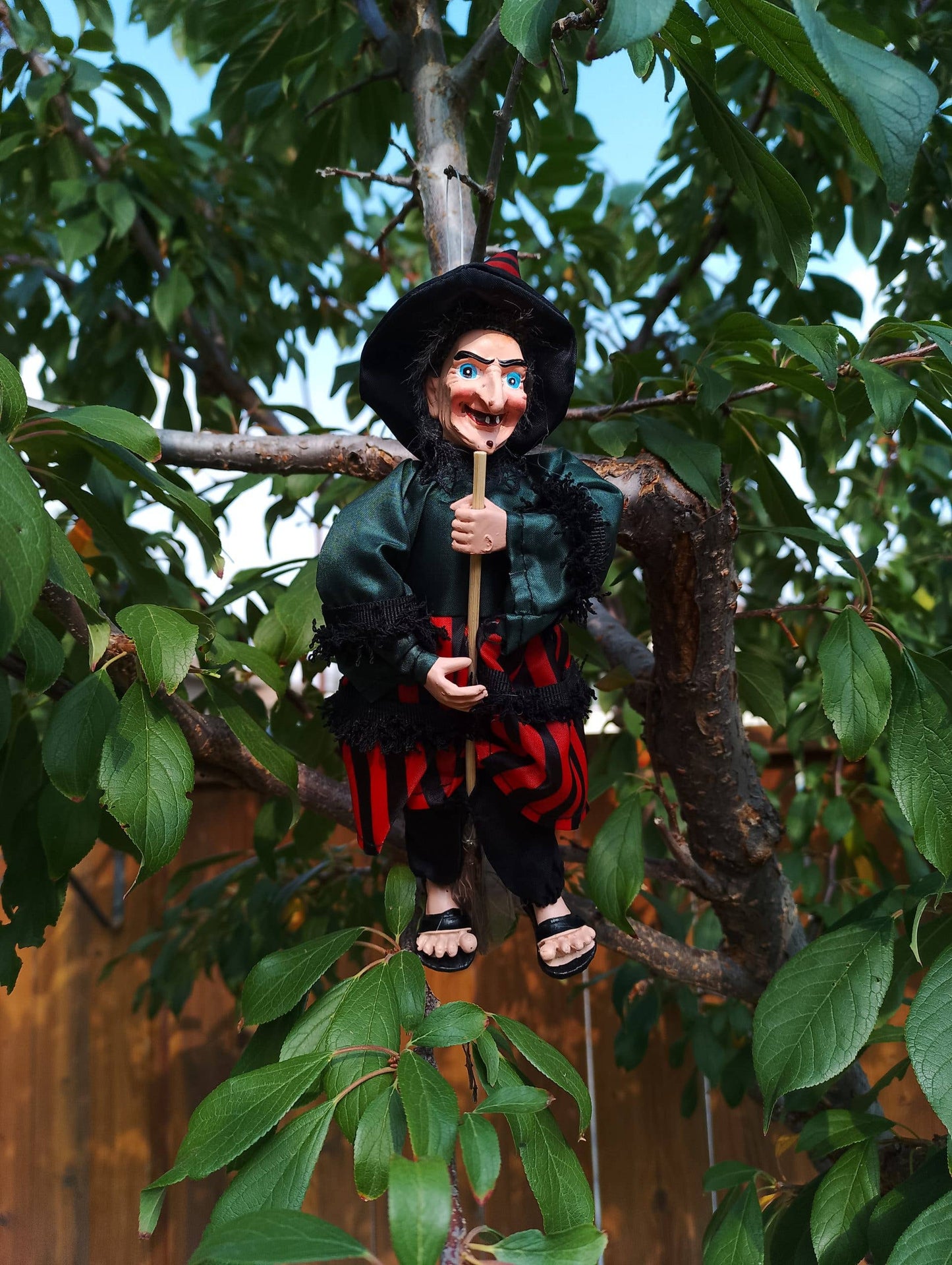 Decorative Kitchen Witch Farina green