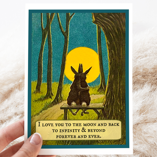 Greeting Card. I Love You To The Moon And Back To Infinity..