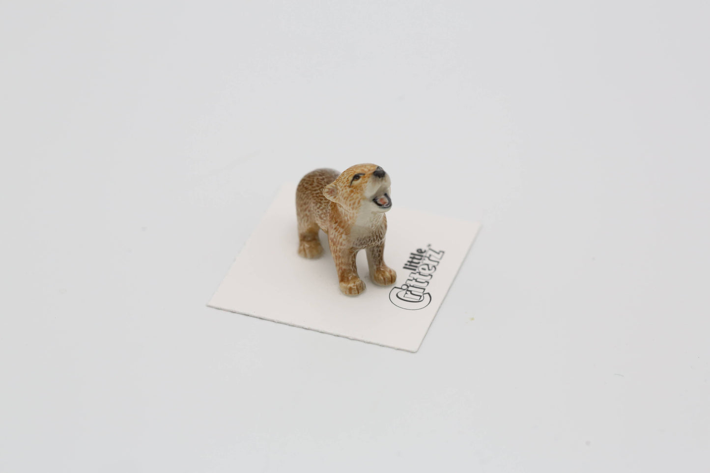 Howler Coyote Pup Porcelain Miniature