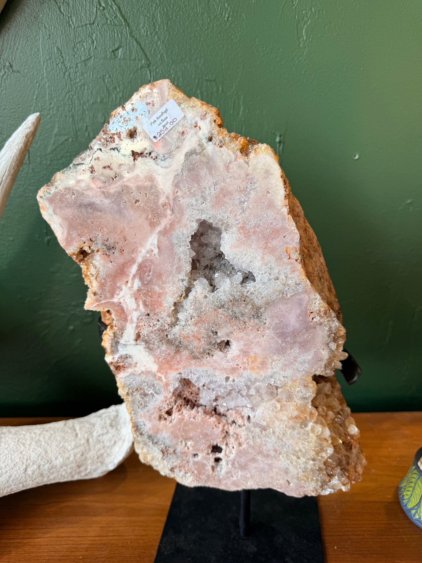 Pink Amethyst on a base