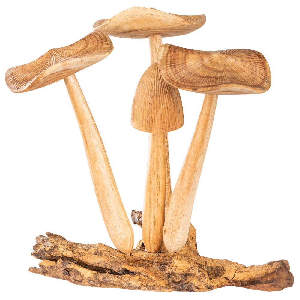 WOODEN 4 MUSHROOMS $44.99