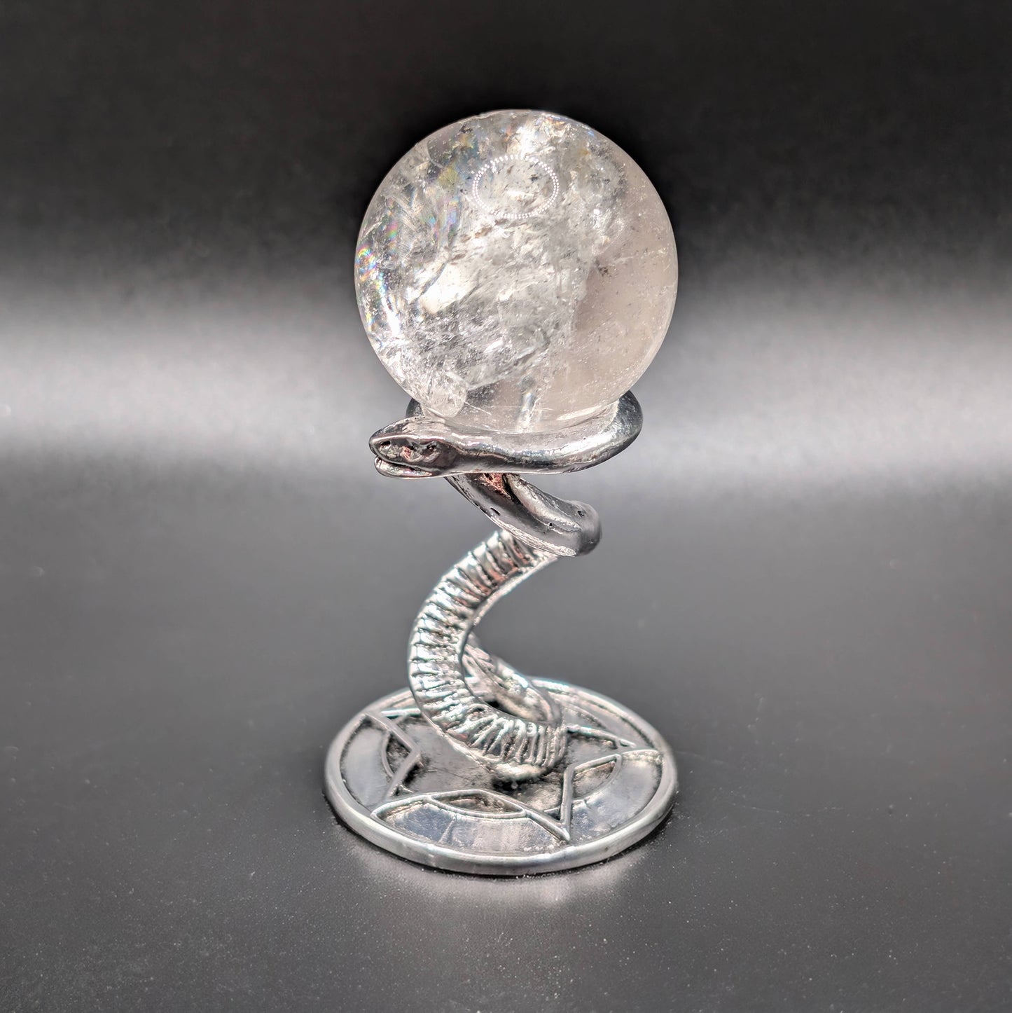 Astral Serpent Mini Sphere Stand - Silver OR Gold