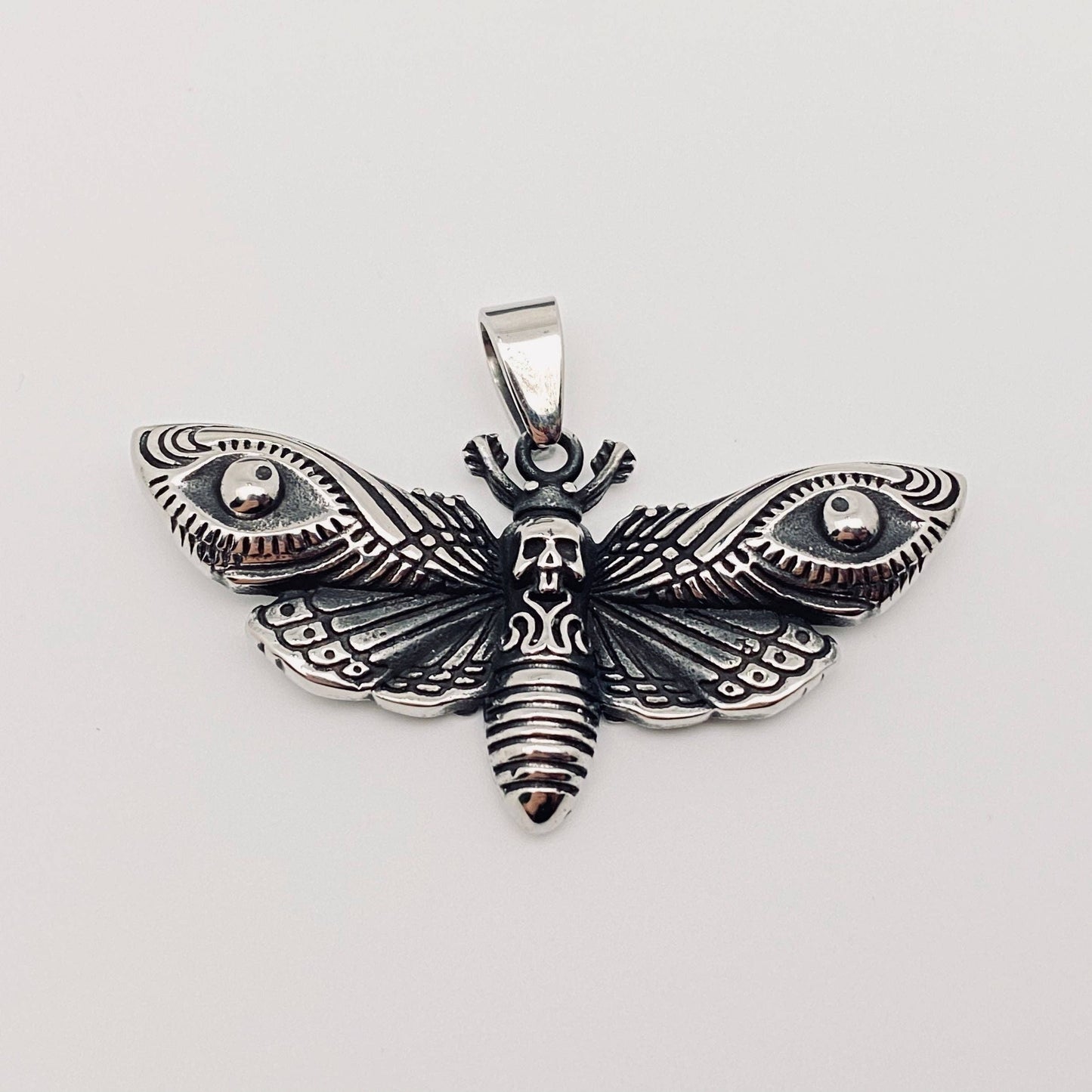 Moth Stainless Steel Pendant With Chain