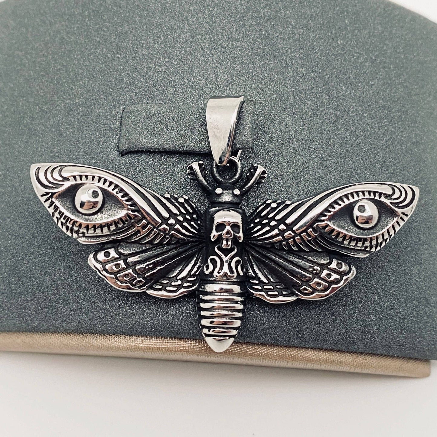 Moth Stainless Steel Pendant With Chain