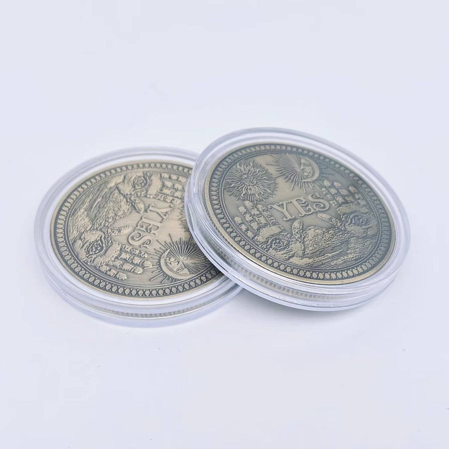 Yes/No Mysterious Emblem Decision Coin Keepsake Coin