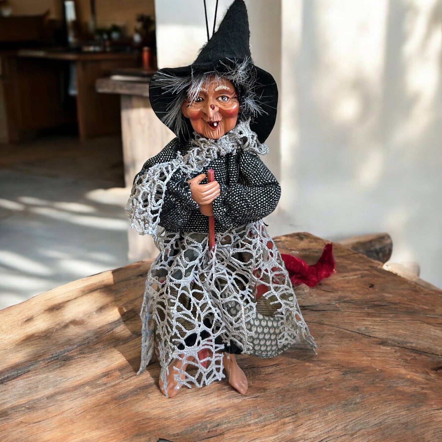 Decorative Kitchen Witch Isadora grey