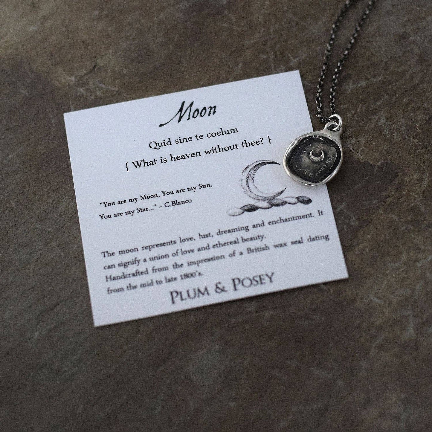 Moon Wax Seal Necklace