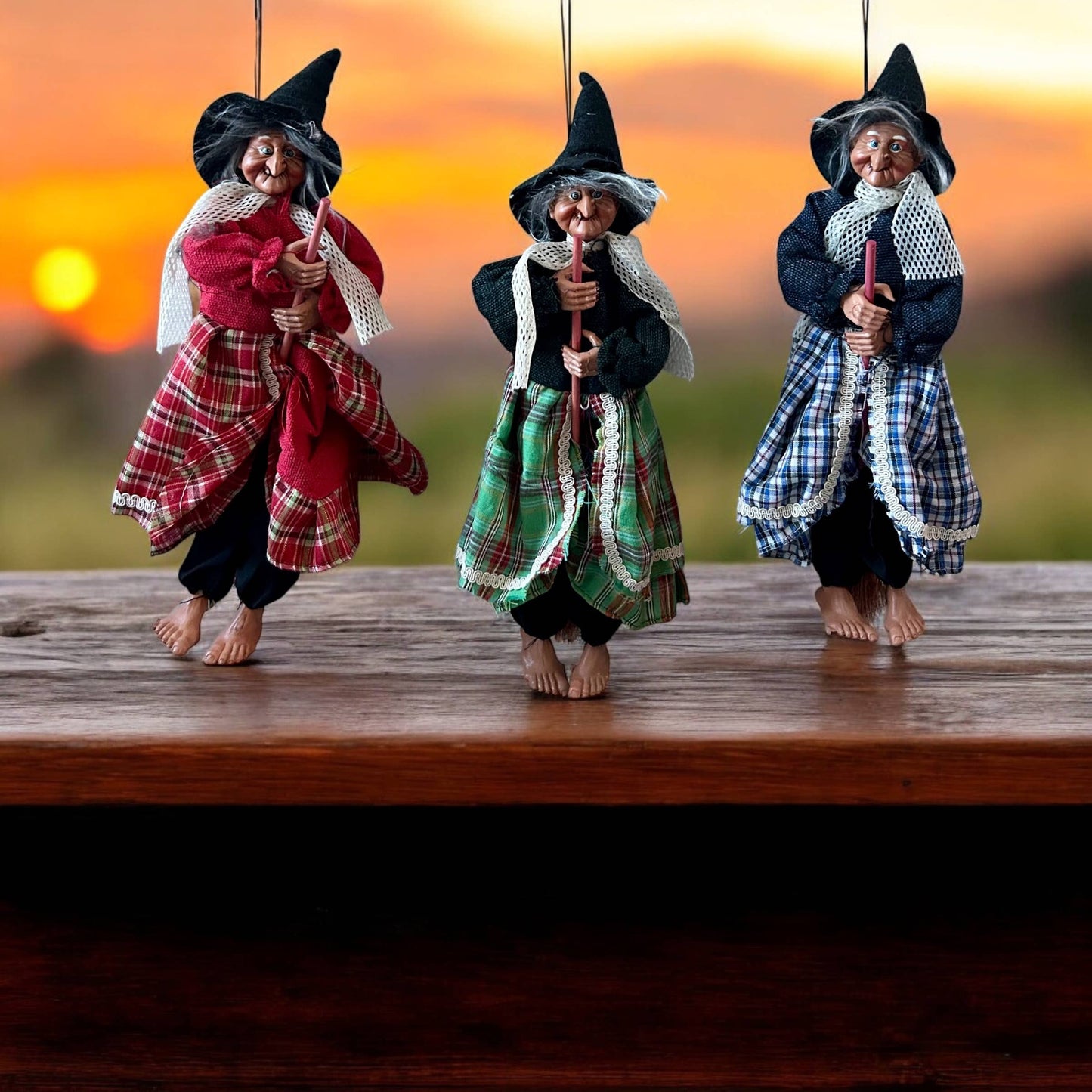 Decorative Kitchen Witch Ziafi green