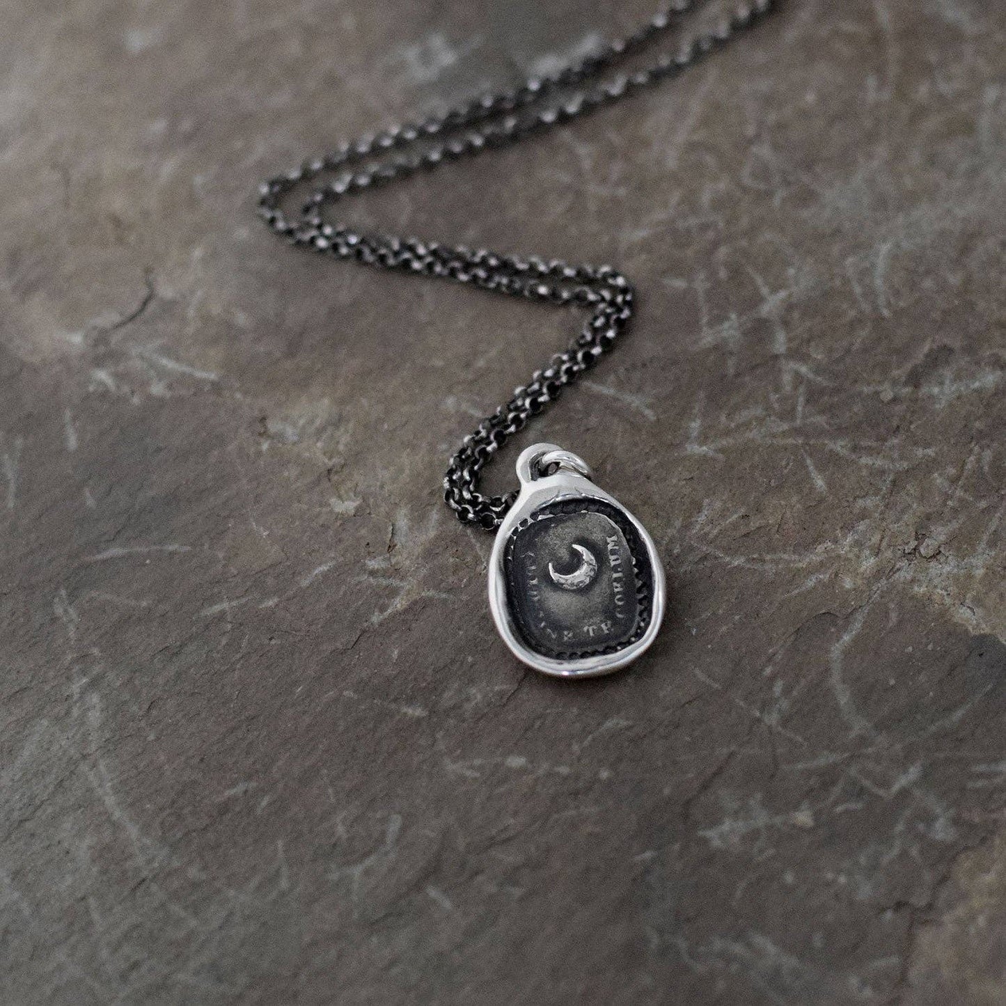 Moon Wax Seal Necklace