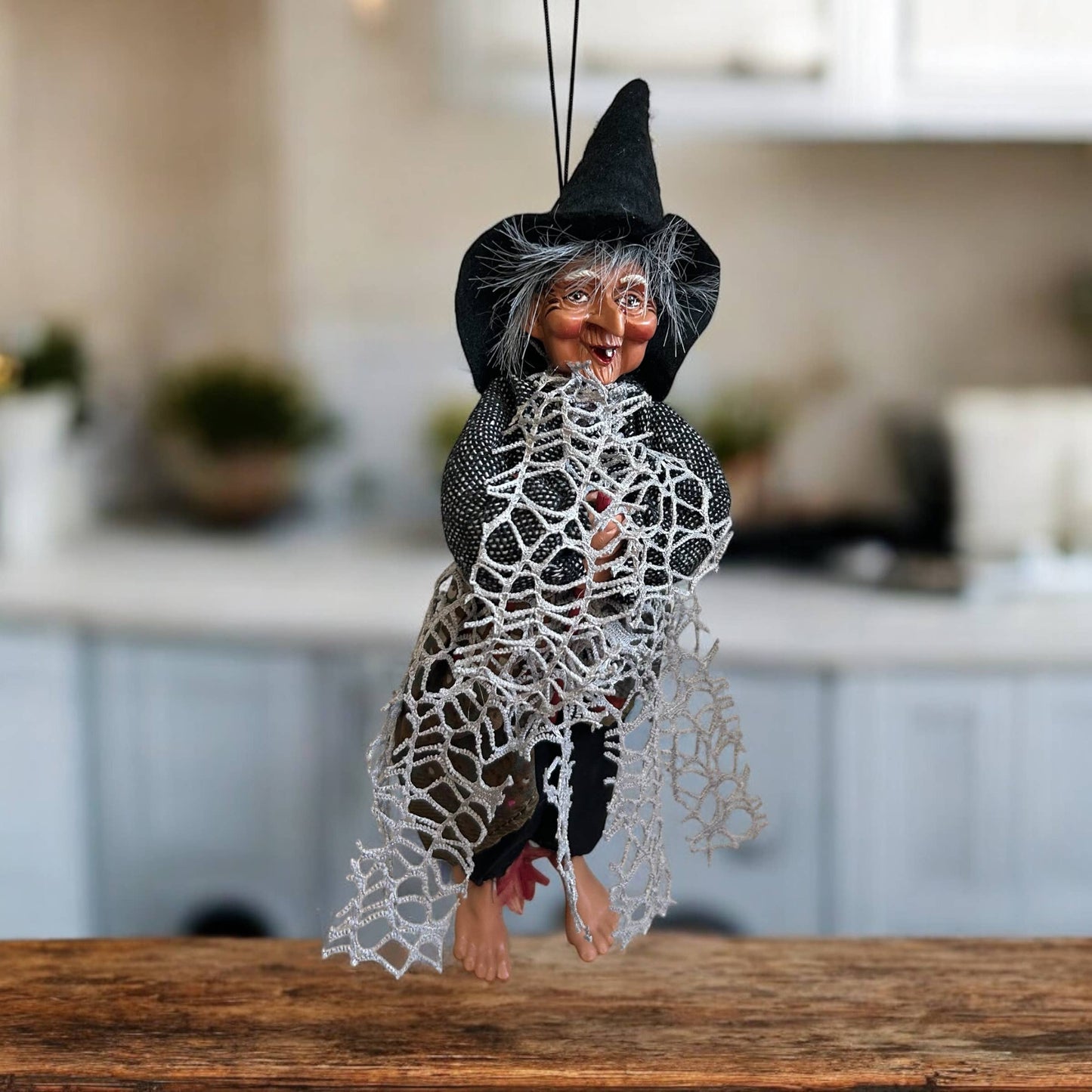 Decorative Kitchen Witch Isadora grey