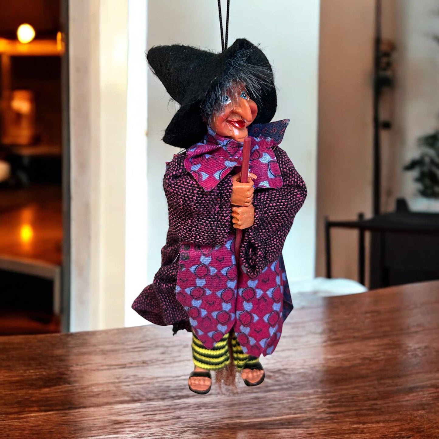 Decorative Kitchen Witch Johanna purple