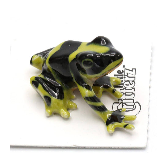 Harlequin Poison Dart Frog Porcelain Miniature