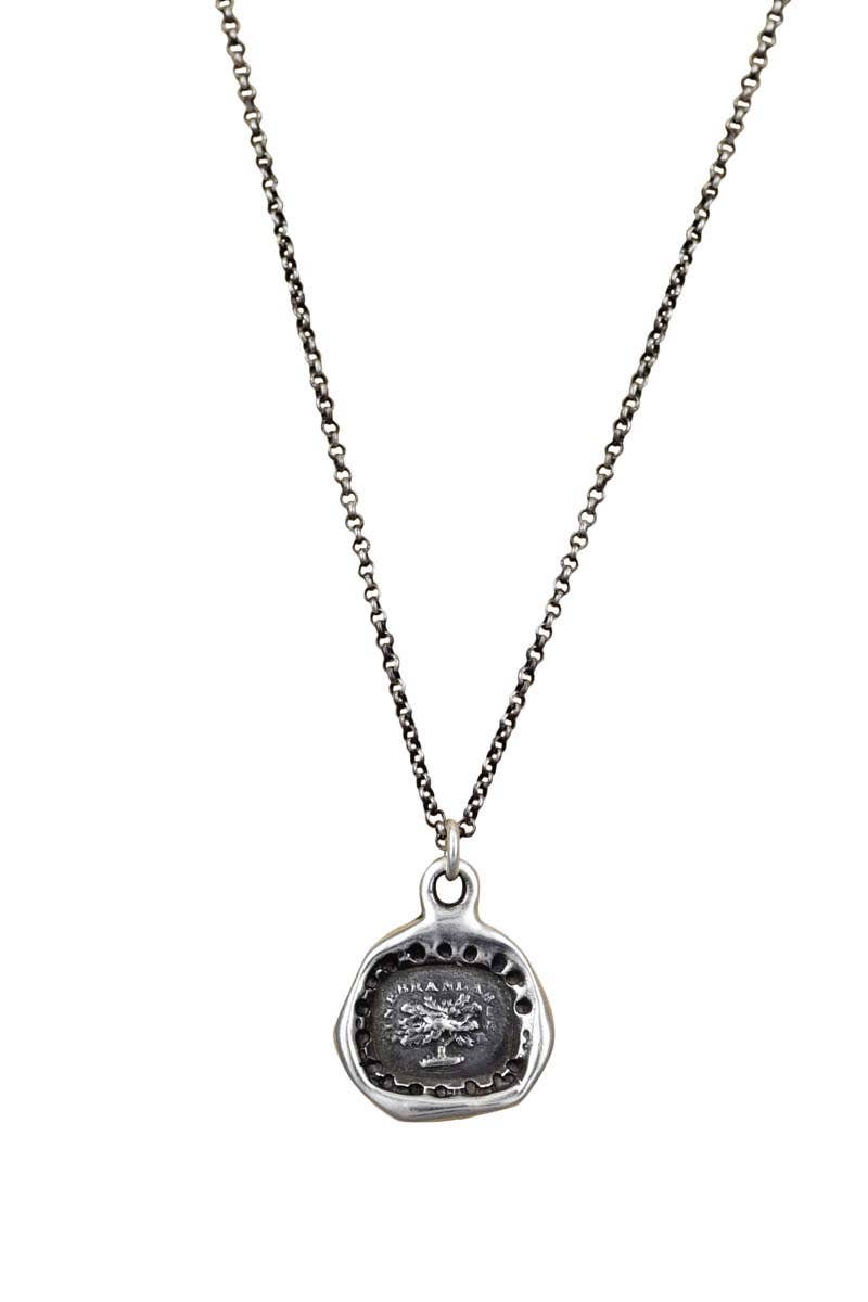 Immovable Oak Tree Wax Seal Necklace
