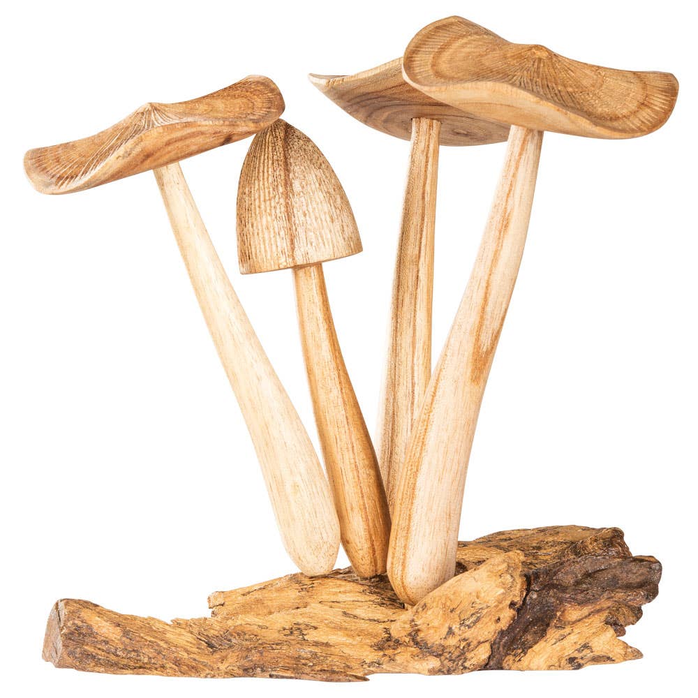 WOODEN 4 MUSHROOMS $44.99