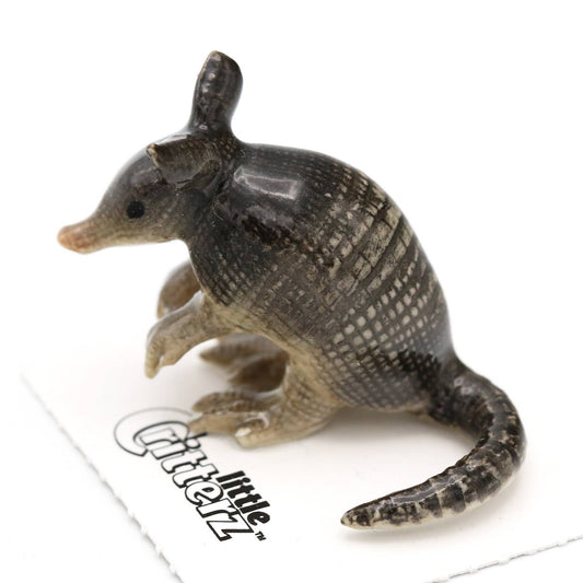 Burrow Armadillo Decorative Figurine in Porcelain Miniature