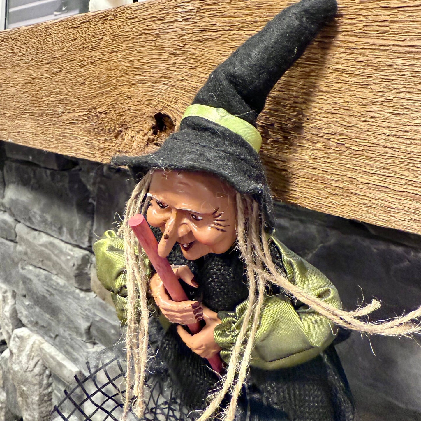 Decorative Kitchen Witch Trudy green