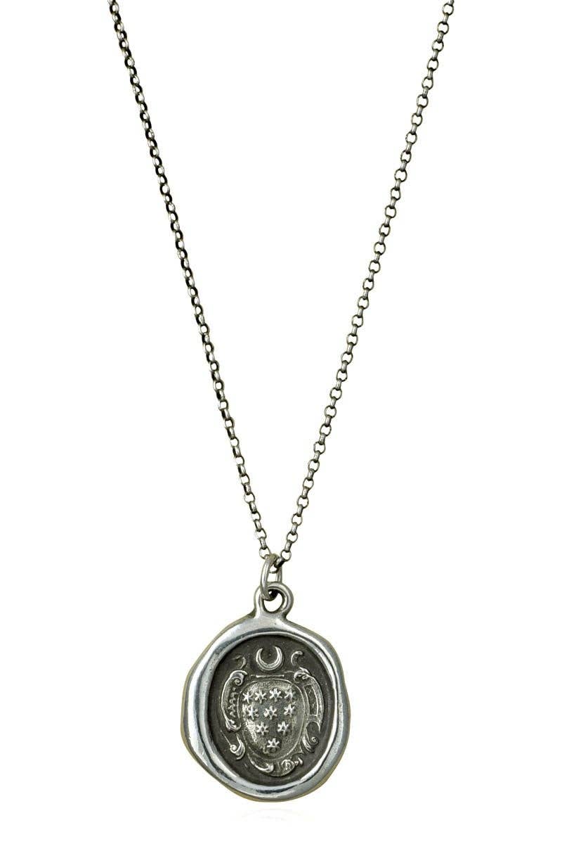 Shoot for the Moon - Moon and  Stars Necklace