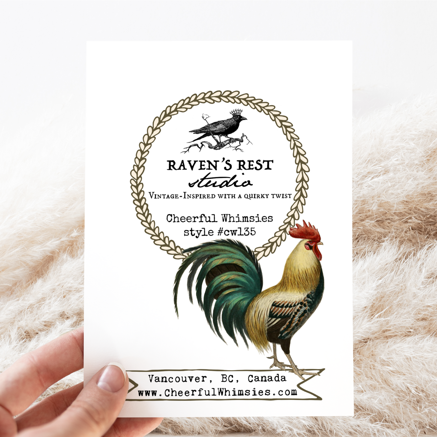 Greeting Card. Fluent in FOWL LANGUAGE. Funny Cards.