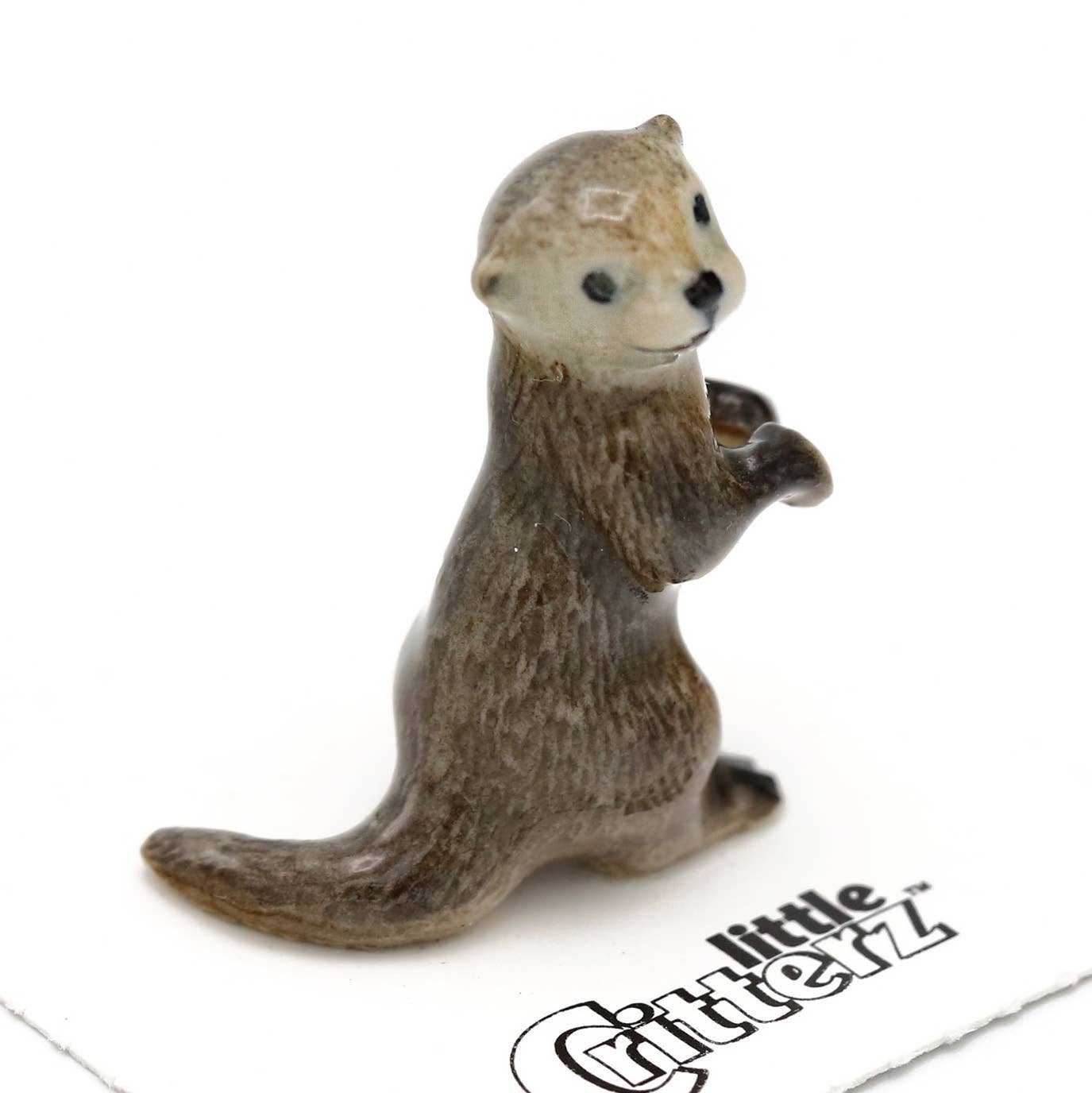 Nimble Asian Otter Porcelain Miniature