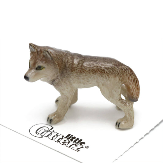 Timber Wolf Porcelain Decorative Figurine Miniature