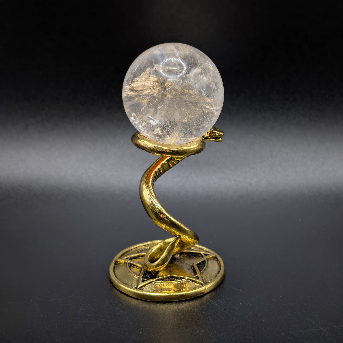 Astral Serpent Mini Sphere Stand - Silver OR Gold