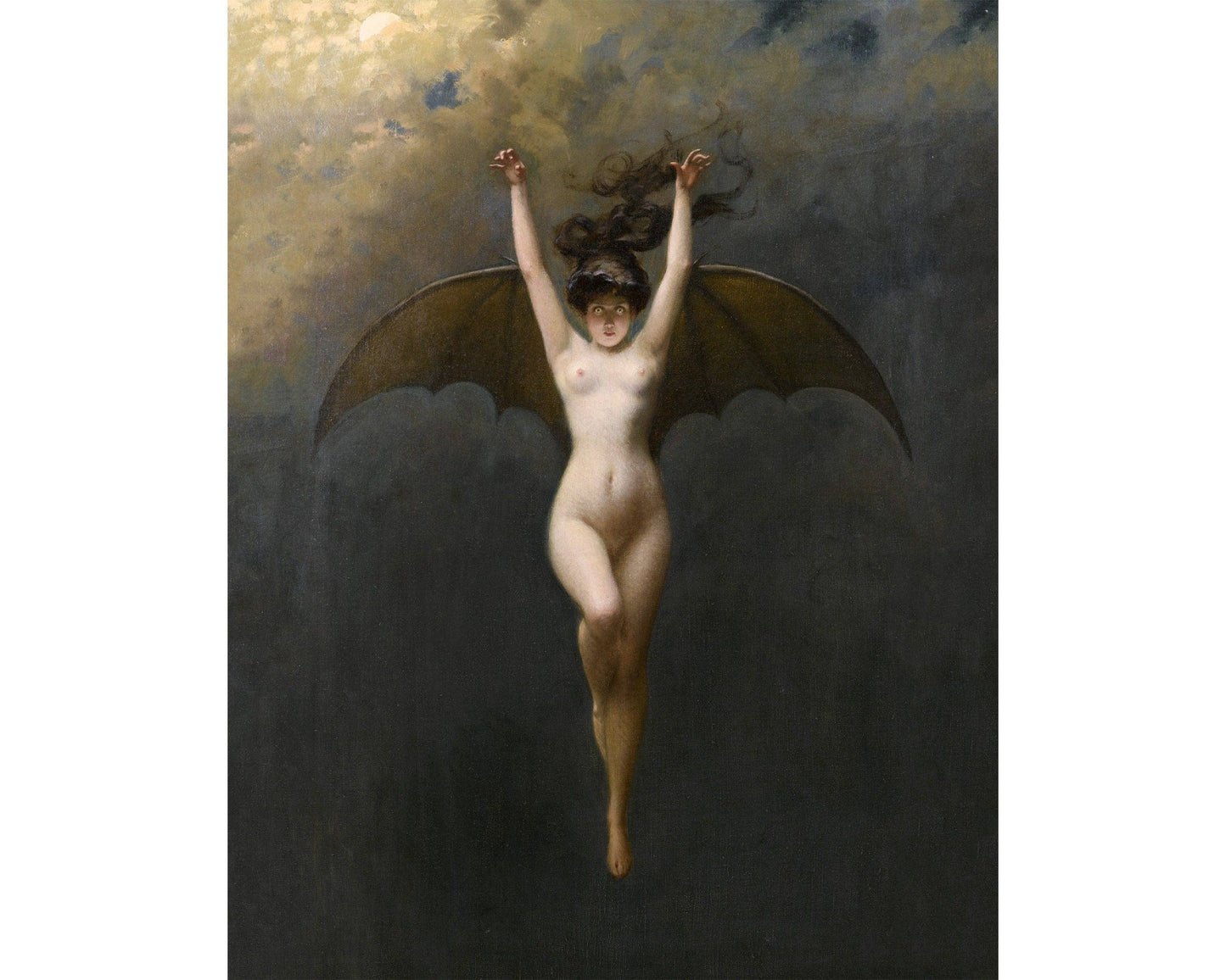 La Femme Chauve-Souris | Bat woman | Vintage gothic nude | F