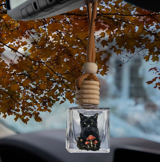BLACK CAT & MUSHROOMS | CAR DIFFUSER