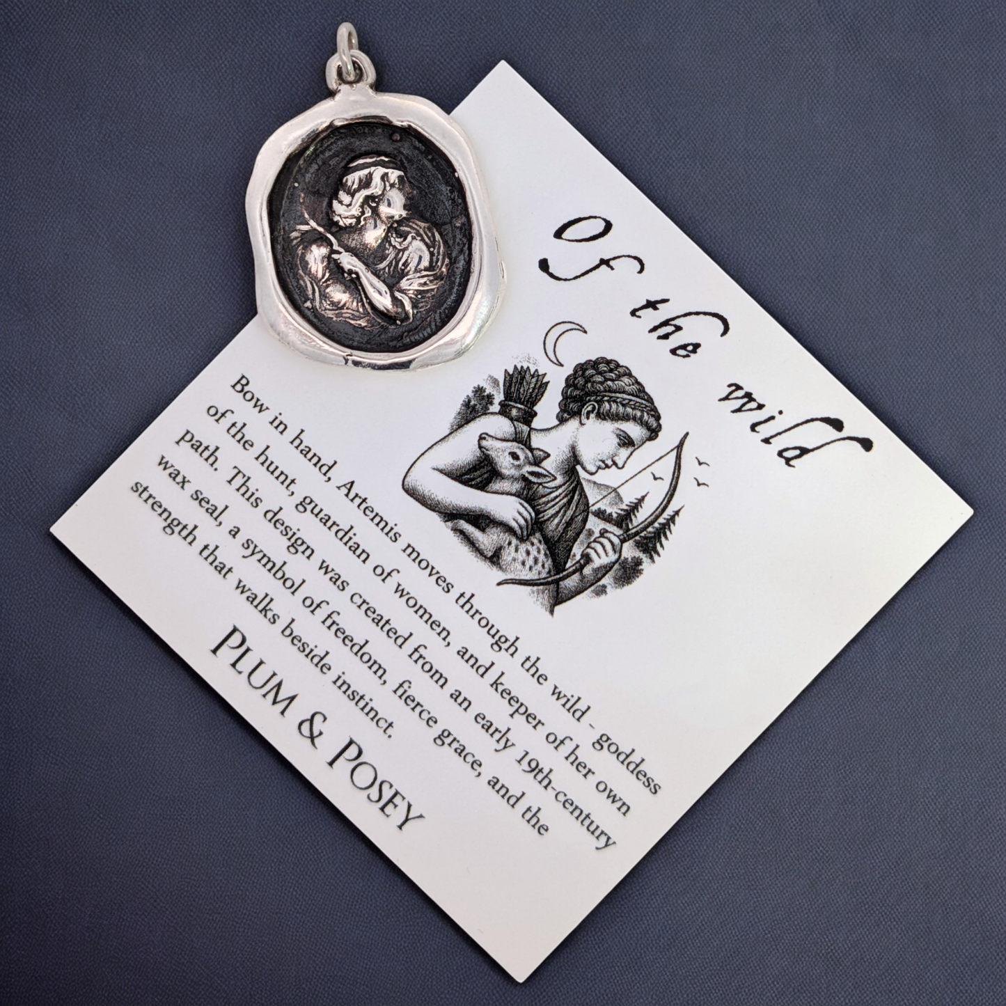 Of the Wild - Silver Artemis Wax Seal Pendant