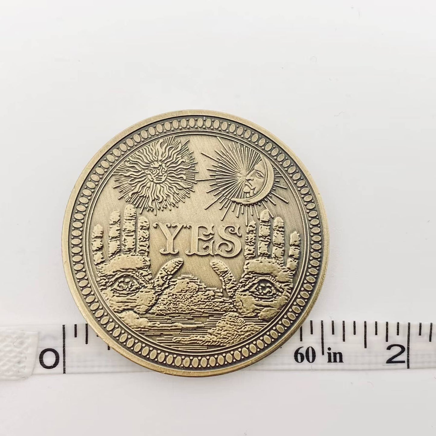 Yes/No Mysterious Emblem Decision Coin Keepsake Coin