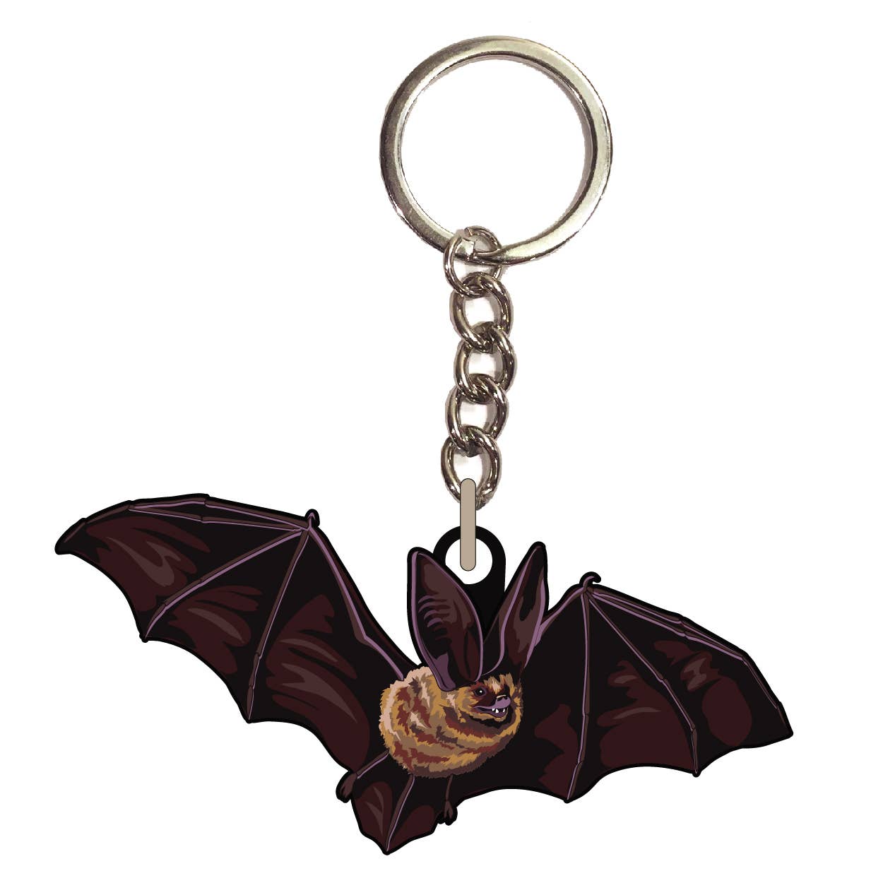 Bat Embroidered Animal Keychain