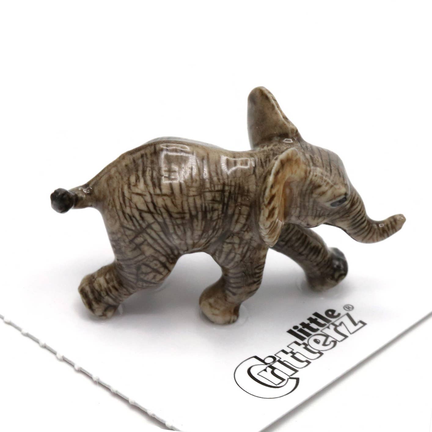 Heart African Elephant Calf Porcelain Miniature