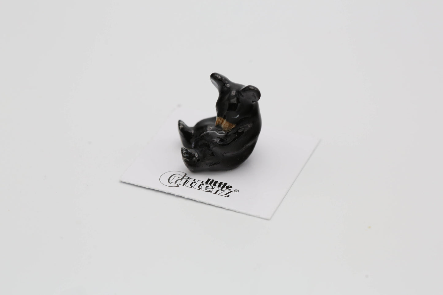 Honey Black Bear Cub Porcelain Miniature