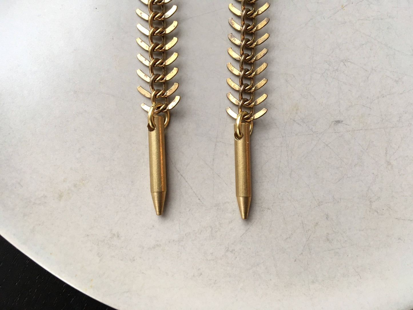 LUST Gold Fishbone Earrings