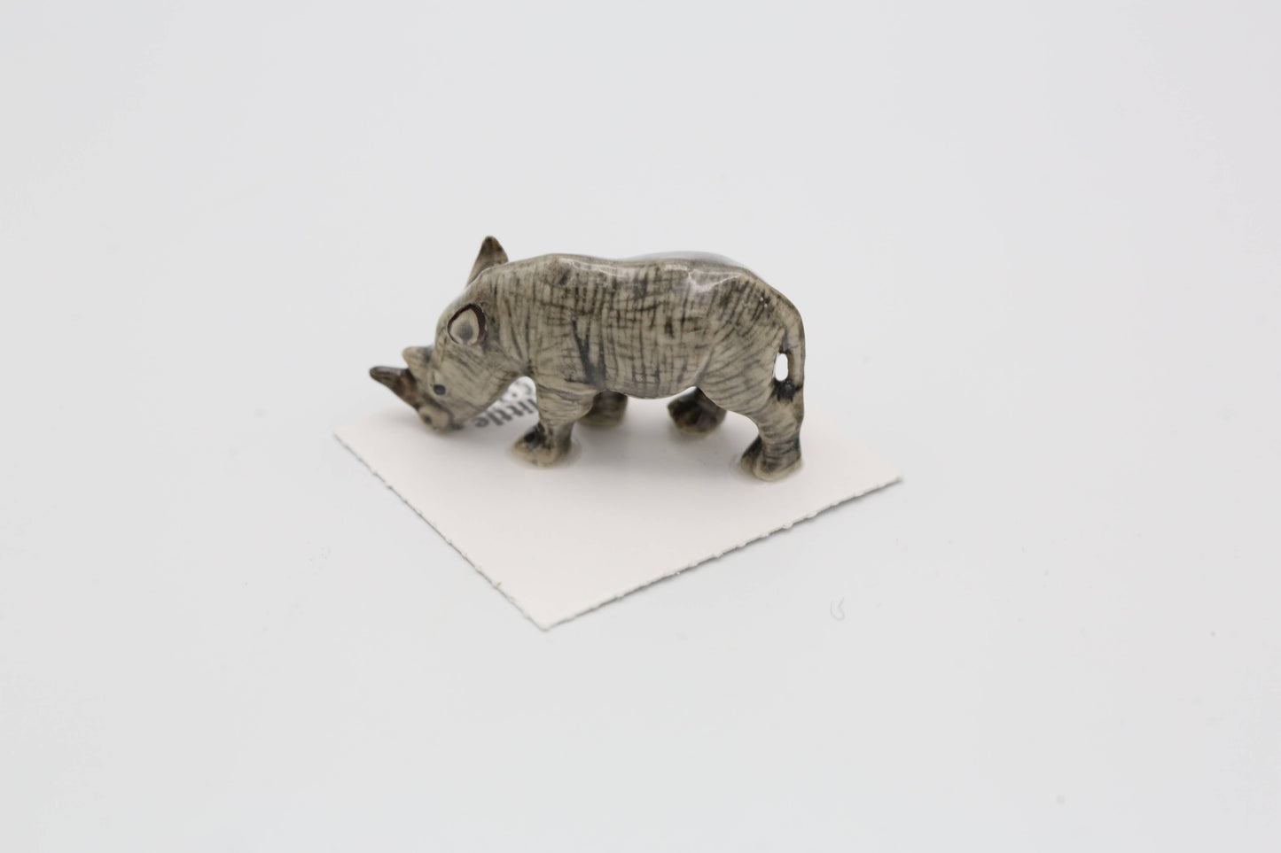 Zulu White Rhino Porcelain Miniature