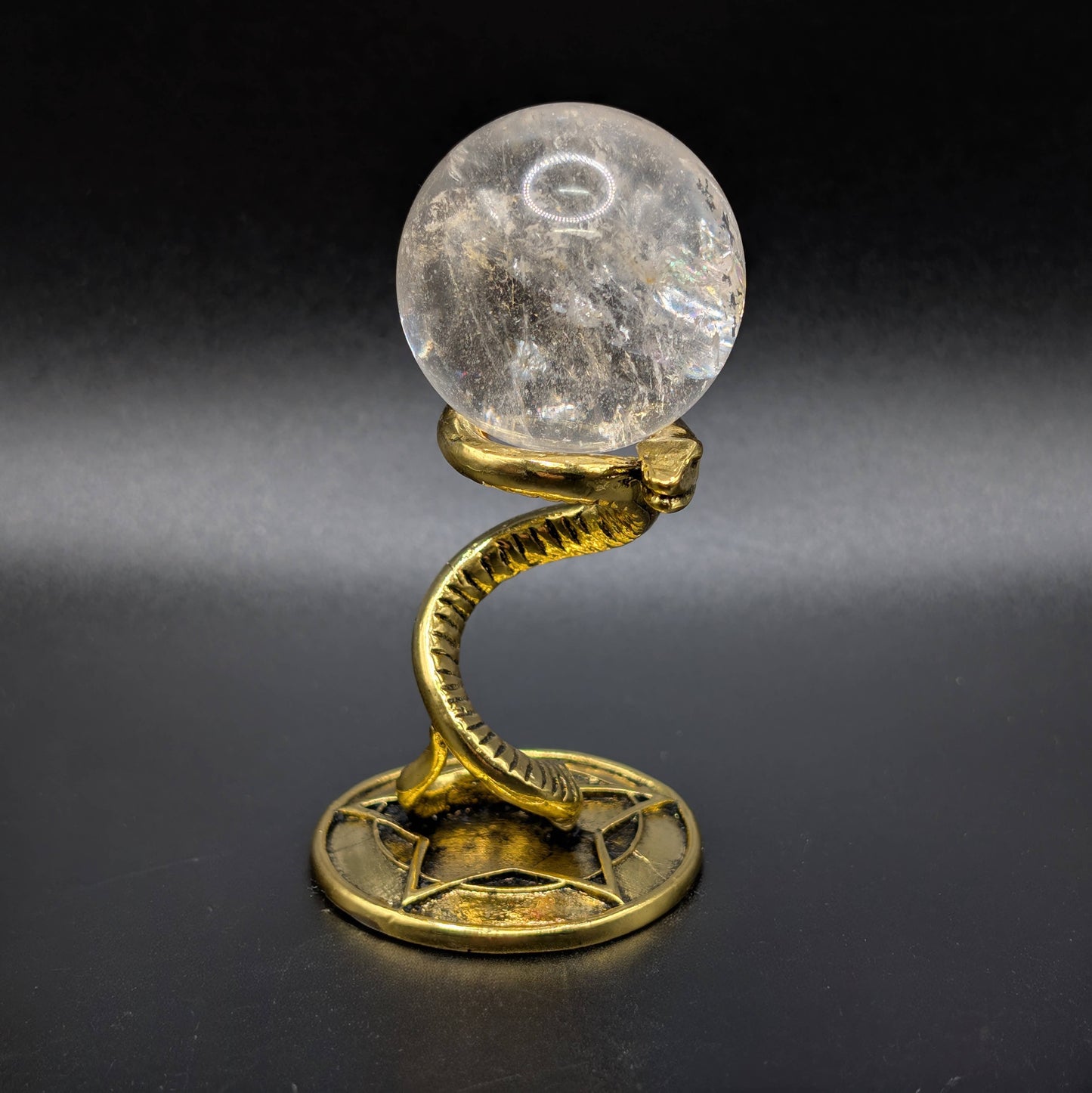 Astral Serpent Mini Sphere Stand - Silver OR Gold