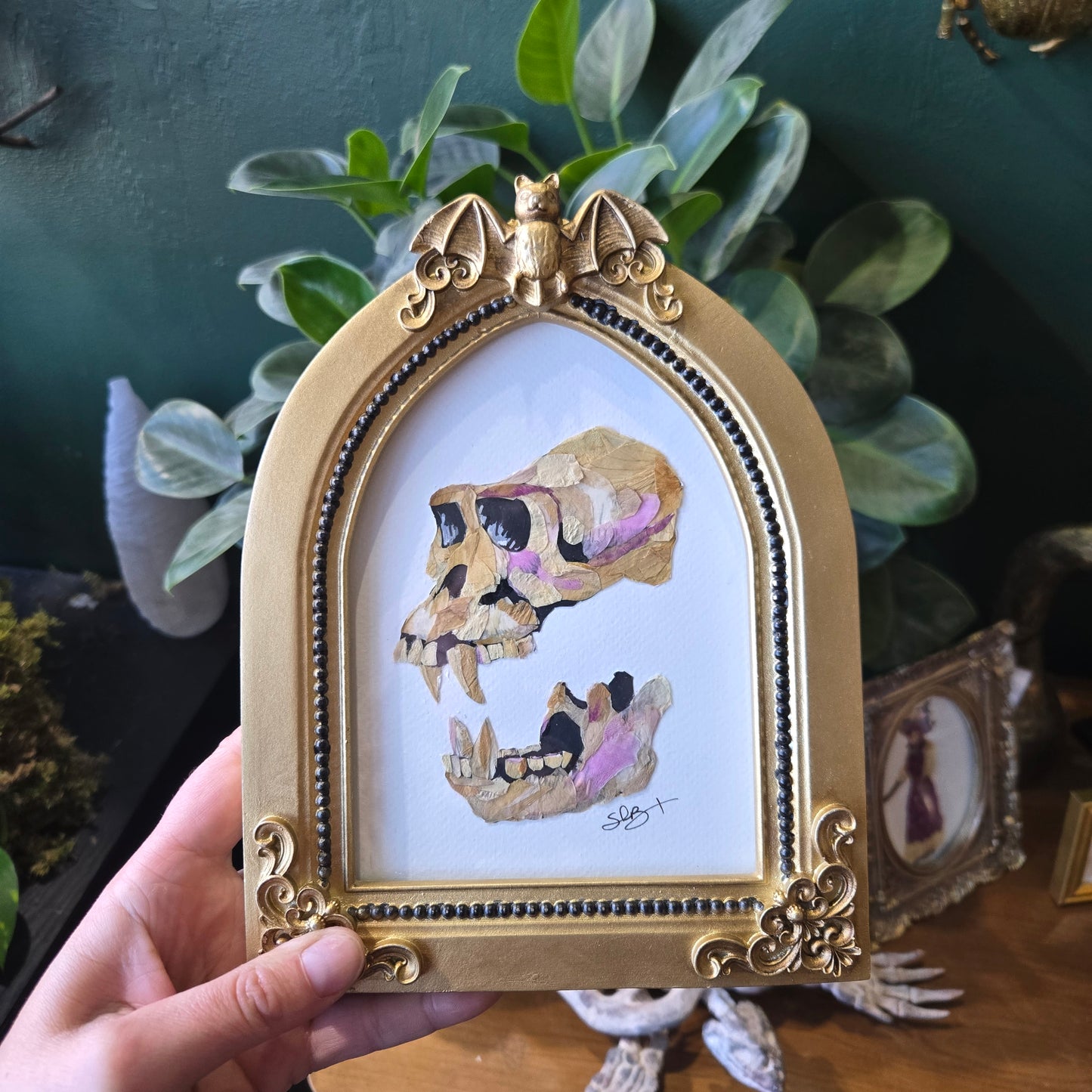 Floral Garden Art Gorilla Skull