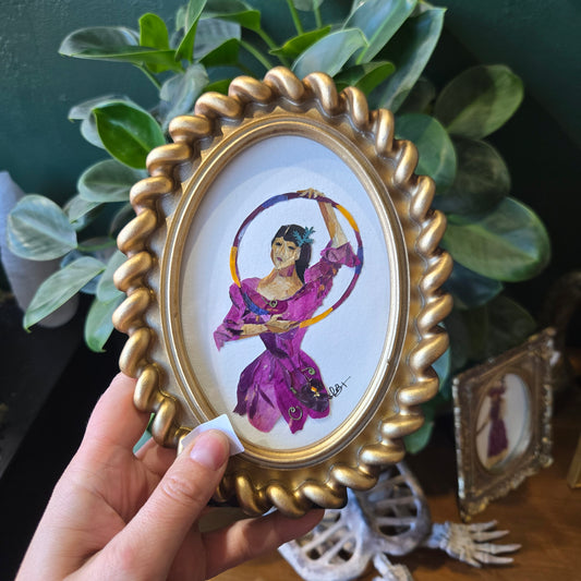 Floral Garden Art Circus Girl