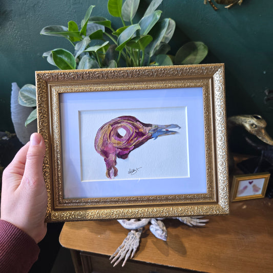 Floral Garden Art Bird Skull